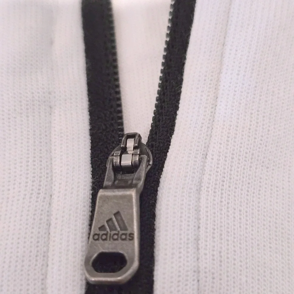 adidas Adicross 1/4 Zip Golf Hoodie Mens XL White Black Pullover RN88387 CA40312